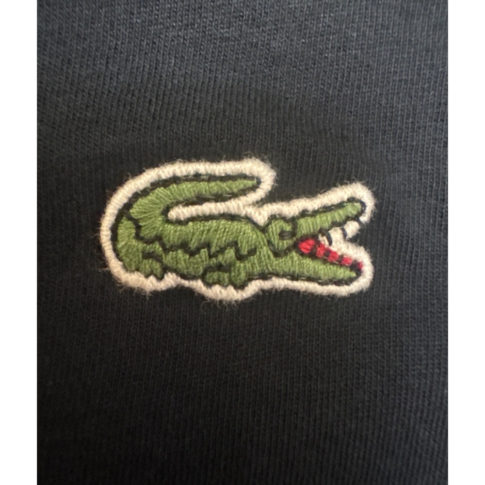 Lacoste Long Sleeve V-Neck Shirt Mens 9 3XL Black 100% Pima‎ Cotton 5191L
